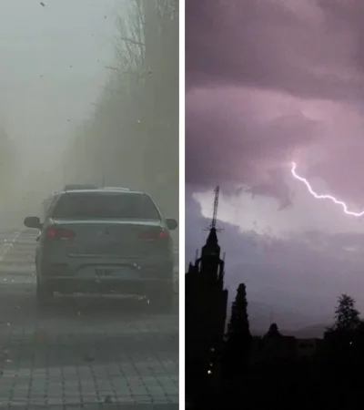 Temperaturas agradables pero alerta por Zonda y tormentas en el sur provincial.