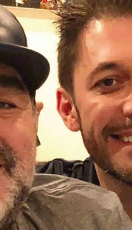 Otros tiempos: Diego junto a Matías Morla.