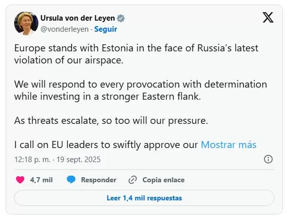 X de Úrsula von der Leyen