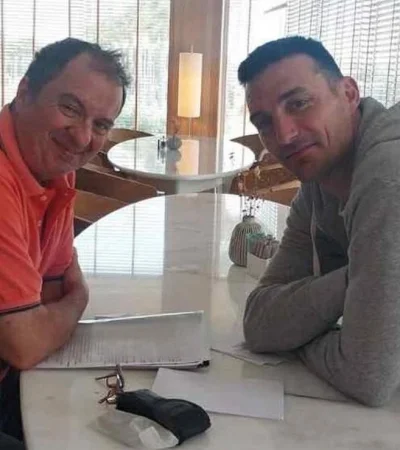 Borinsky con Scaloni.