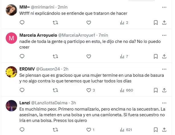 Mensaje en redes sociales: