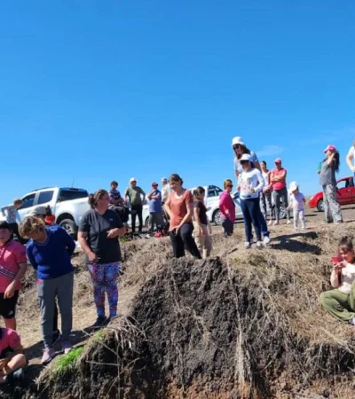 La comunidad entrerriana se movilizó ante el importante hallazgo. Imagen: gentileza Gobierno de Entre Ríos