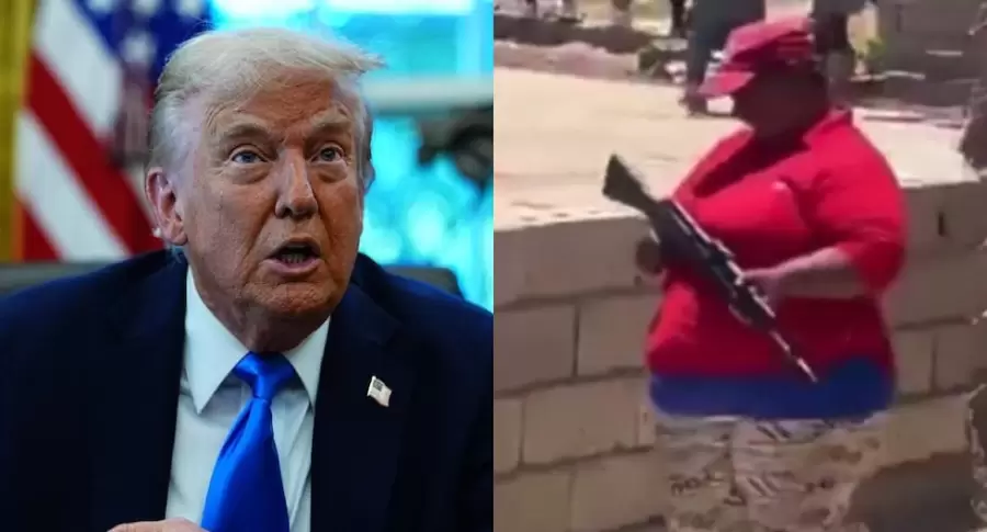 Esta fue una de las imágenes que desató la burla del mandatario sobre el entrenamiento de las milicias civiles venezolanas.