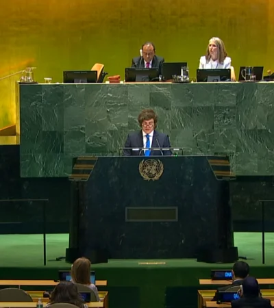 Javier Milei ante la Asamblea General de Naciones Unidas en Nueva York