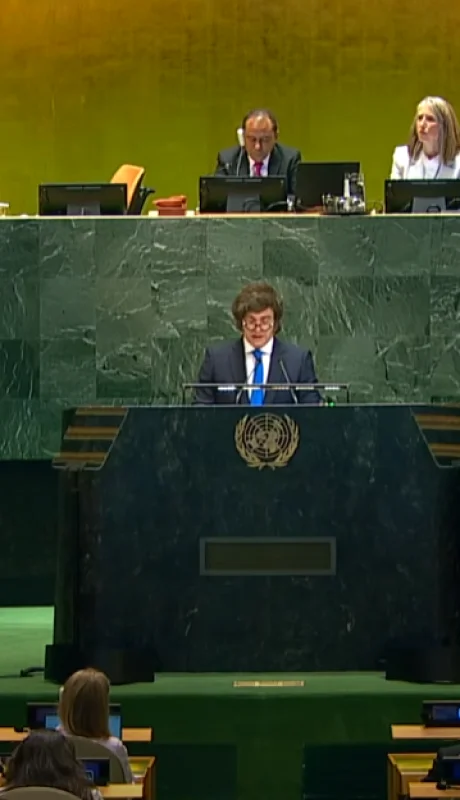 Javier Milei ante la Asamblea General de Naciones Unidas en Nueva York