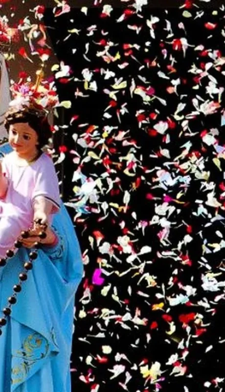 Una multitud despidió a la imagen de la Virgen bajo una lluvia de pétalos, en un clima de recogimiento y emoción.