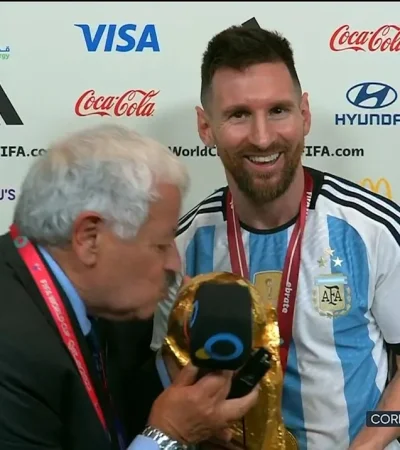 Tití Fernández con Messi y la Copa del Mundo 2022