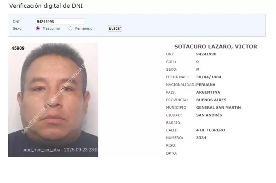 Ficha del detenido