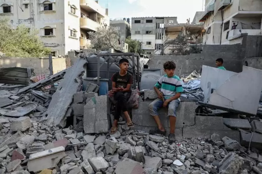 Niños palestinos en Gaza
