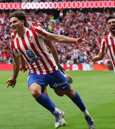 Julián Álvarez fue la gran figura de la goleada del Atlético ante el Madrid/ Fuente: X