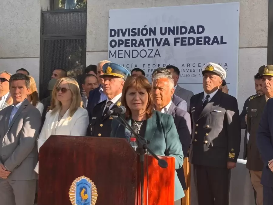 Patricia Bullrich, en el acto de inauguración de la División Unidad Operativa Federal.