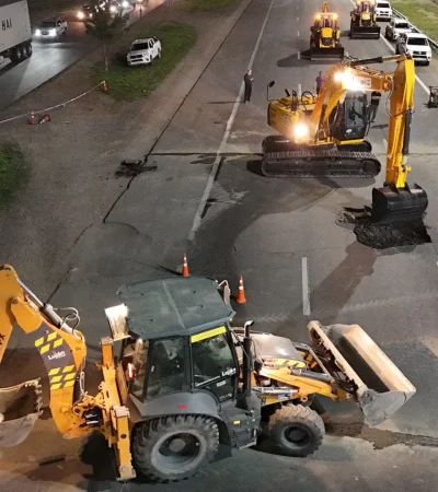 Comenzaron los arreglos en el Acceso Sur/  Fuente Municipalidad de Lujan de Cuyo