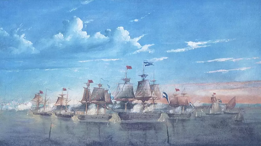 El 20 de abril de 1814, la escuadra al mando del almirante Guillermo Brown inició el bloqueo al puerto de Montevideo. (Imagen: archivo web)