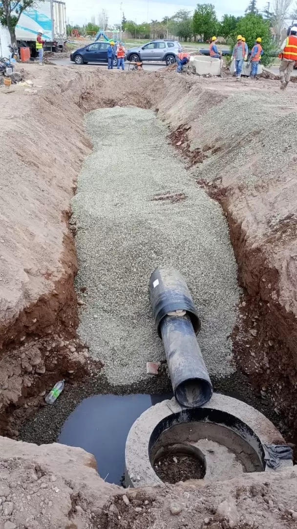 Arreglos por el socavon en el Acceso Sur/ Fuente: Municipalidad de Luján de Cuyo