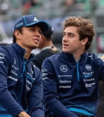 Franco Colapinto junto con Alex Albon/ Fuente: Redes Sociales de Williams