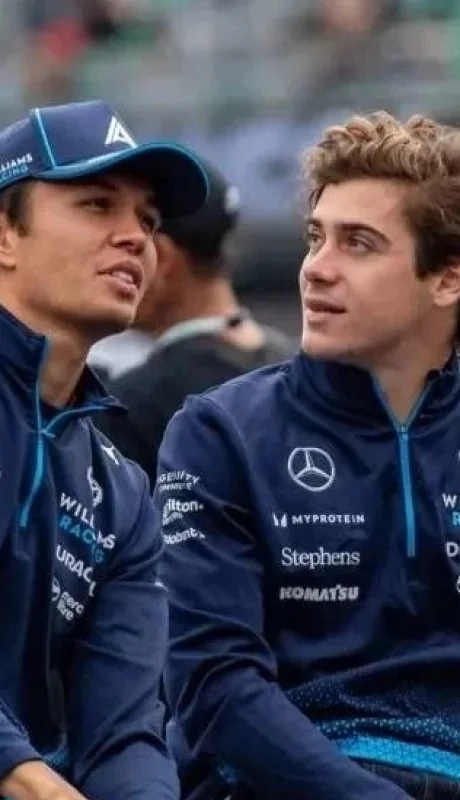 Franco Colapinto junto con Alex Albon/ Fuente: Redes Sociales de Williams