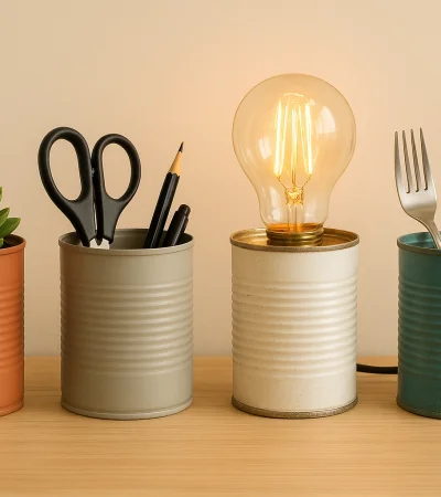 Ideas fáciles y prácticas para reciclar latas / Fuente: Foto creada por IA