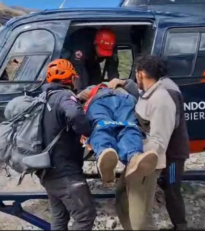 Rescate en Potrerillos./