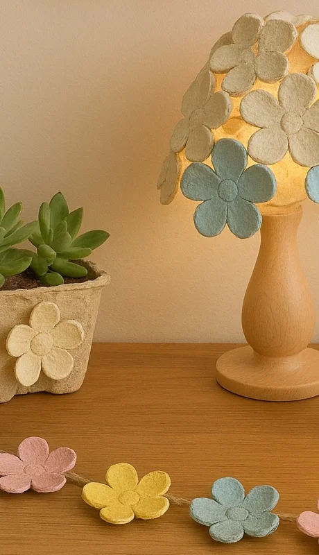 Decoración con maples de huevos/ Foto creada por la IA