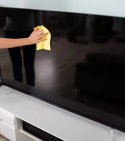 Limpieza de la pantalla del televisor.