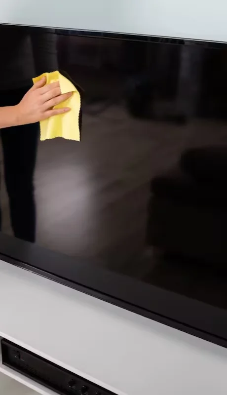 Limpieza de la pantalla del televisor.