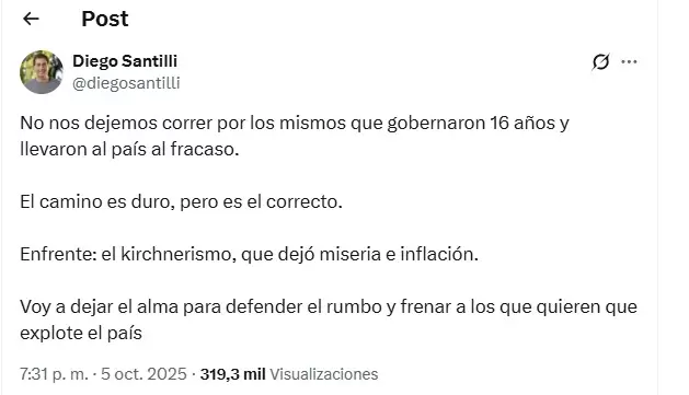 Diego Santilli en X