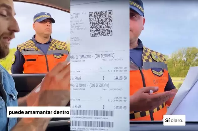 Un conductor fue multado porque su pareja amamantaba al bebé: el análisis legal del caso.