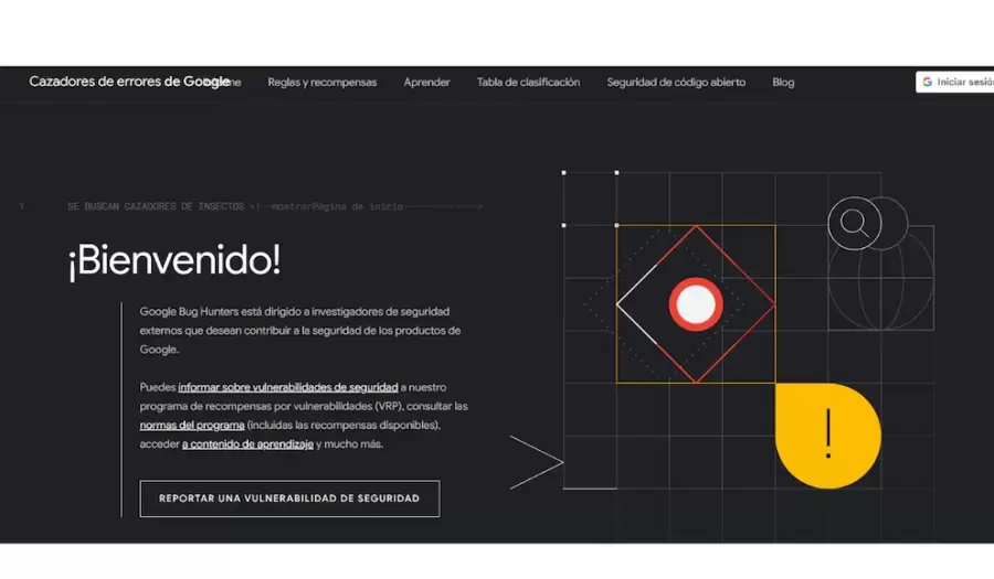 Página de inicio al comenzar con el formulario.