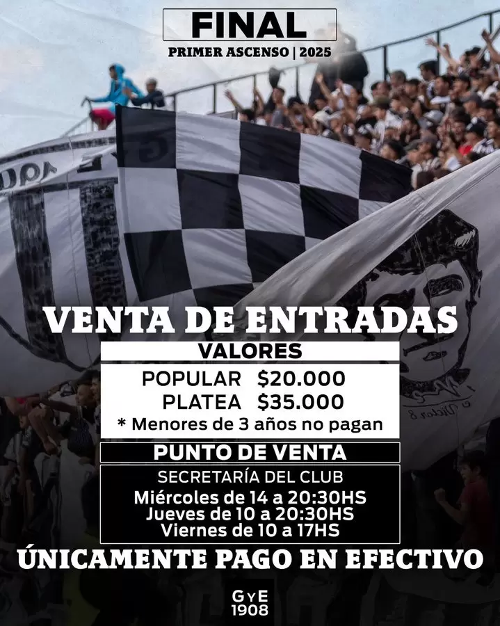 Gimnasia y Esgrima pone a la venta las entradas para el partido de la final por el ascenso/ Fuente: Gimnasia y Esgrima