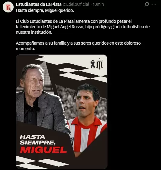 Estudiantes despide a Russo