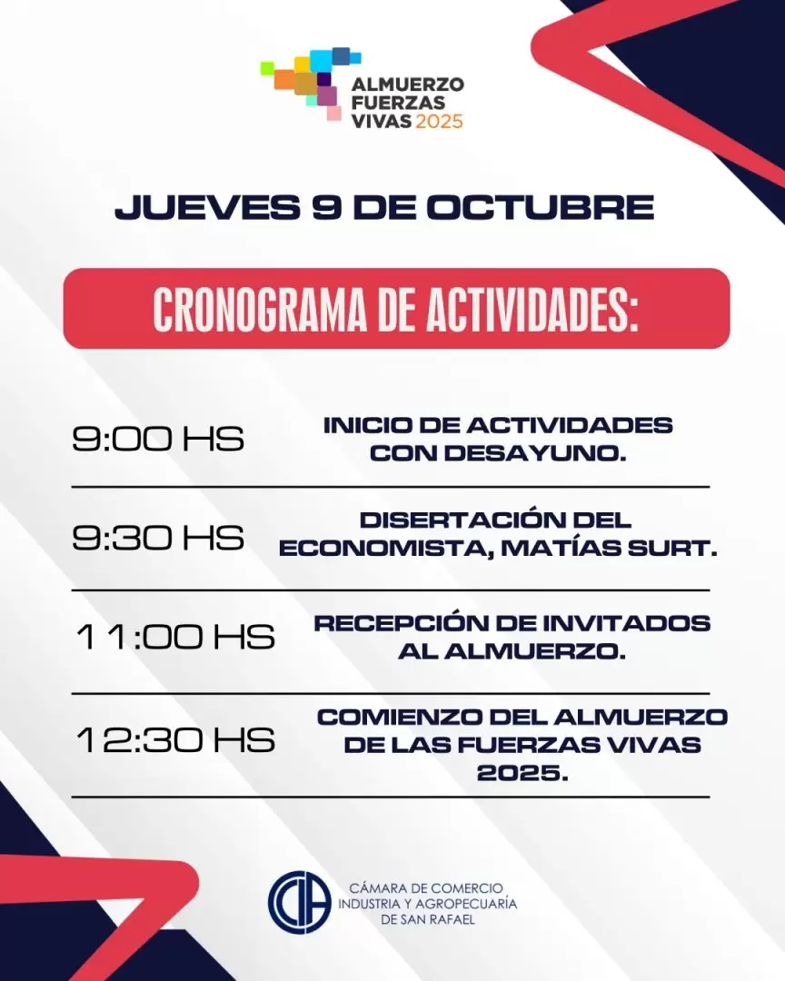 Agenda almuerzo San Rafael