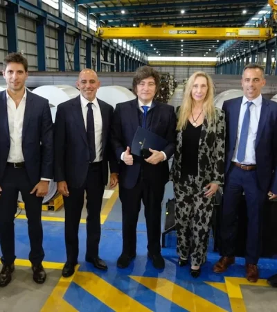 Javier Milei en Sidersa