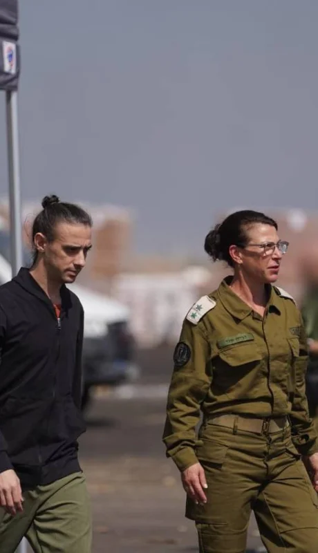 El argentino Ariel Cunio luego de ser liberado por Hamás.