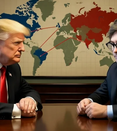 Donald Trump que pone en jaque la inversión china en Argentina.
-Imagen generada con IA-