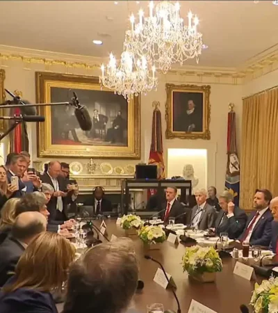 Almuerzo con Milei y conferencia de Trump