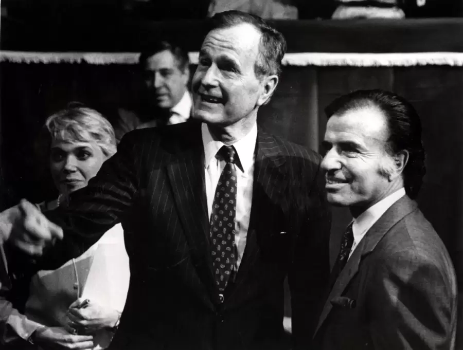 Carlos Menem y George Bush
