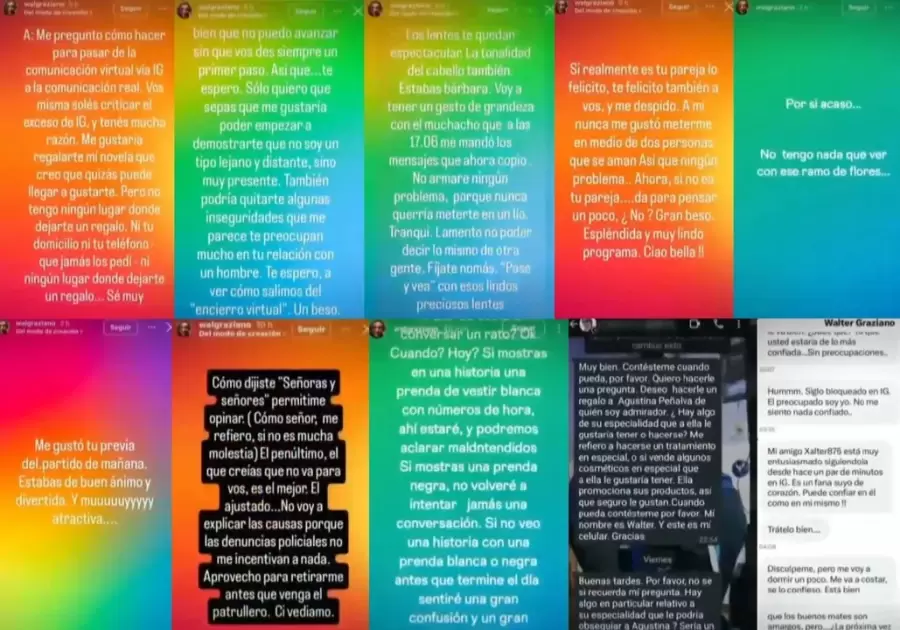 Los chats que mostró la periodista