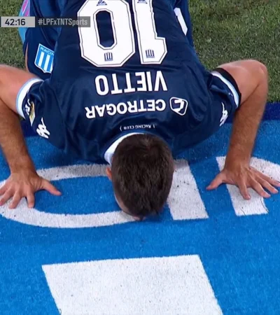 El particular festejo de Vietto