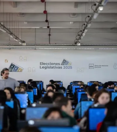 Simulacro realizado por la Dirección Nacional Electoral. /