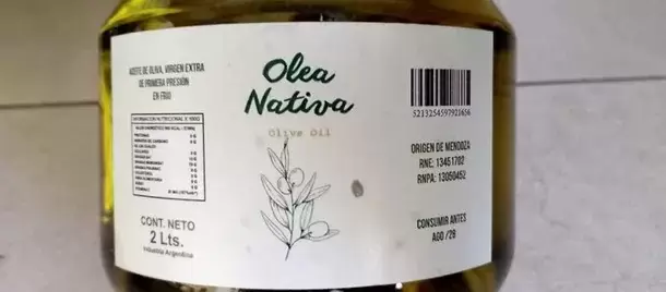 Aceite de oliva prohibido por Anmat/ Fuente: Anmat