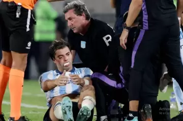 Sufre Racing: Santiago Sosa sufrió una fractura maxilar y se perdería el partido de vuelta