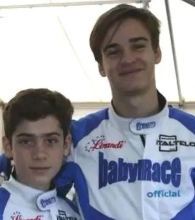 Colapinto y Varrone durante su estadía en el karting.