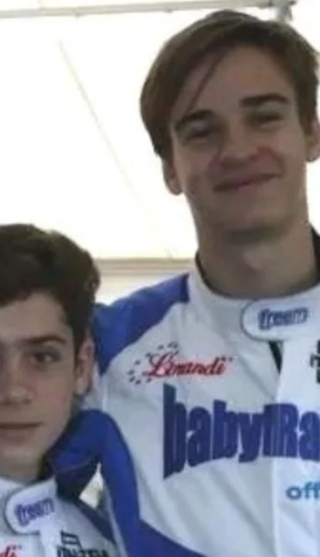 Colapinto y Varrone durante su estadía en el karting.