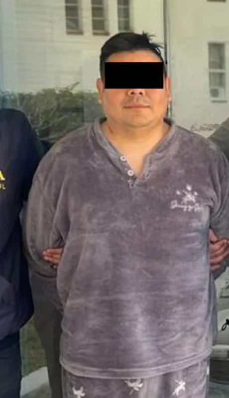 El llamado "Señor J" cuando fue arrestado por la PFA. Foto: gentileza