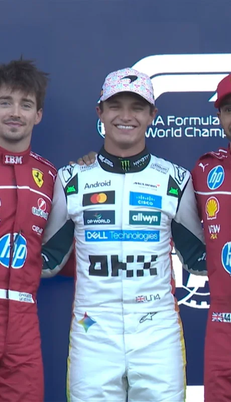 El podio de la Clasificación del GP de México