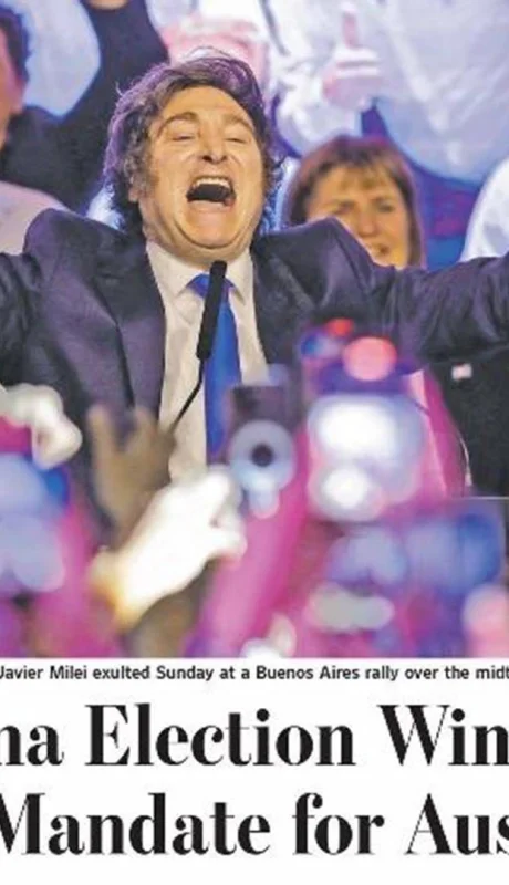 Uno de los títulos que se refiere al triunfo de LLA en las Legislativas. (Imagen: web)