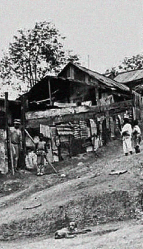 Construcciones en el "morro", a principios del siglo XX.