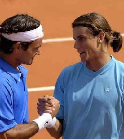 Roger Federer y Diego Hartfield.