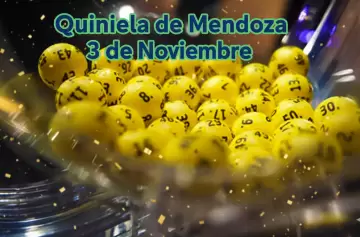 Quiniela de Mendoza hoy EN VIVO: resultados del lunes 3 de noviembre de 2025