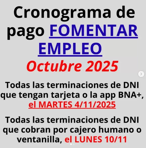 La fecha de cobro de Fomentar Empleo se demoró mucho más que los meses anteriores